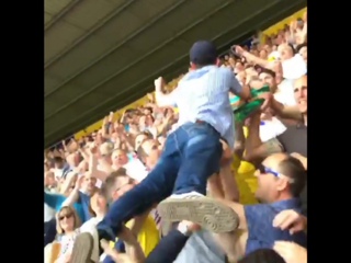 best leeds fan crowd surfing at preston best