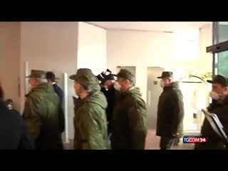 best итальянское телевидение показало новые кадры работы российских военных по борьбе с коронавирусом в бергамо best