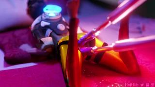 best tracer x widowmaker double penetration dildo fuck machine handjob masturbation latex 3d sex porno hentai overwatch best