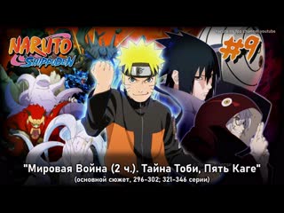 best наруто 2 сезон арка 9 без филлеров мировая война 2 ч тайна тоби пять каге два брата наруто все серии best