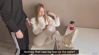 best insolent girlfriend threw her legs on the table and was fucked for it секс анал минет порно porno best