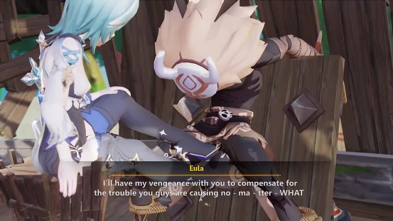 best eula wanted to have fun with hilichurl but he got free and fucked her eula genshin impact hilichurl hentai pussy best