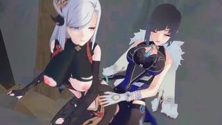 best shenhe шэнь хэ шаньхе yelan е лань елань rule34 porn genshin impact 18 best