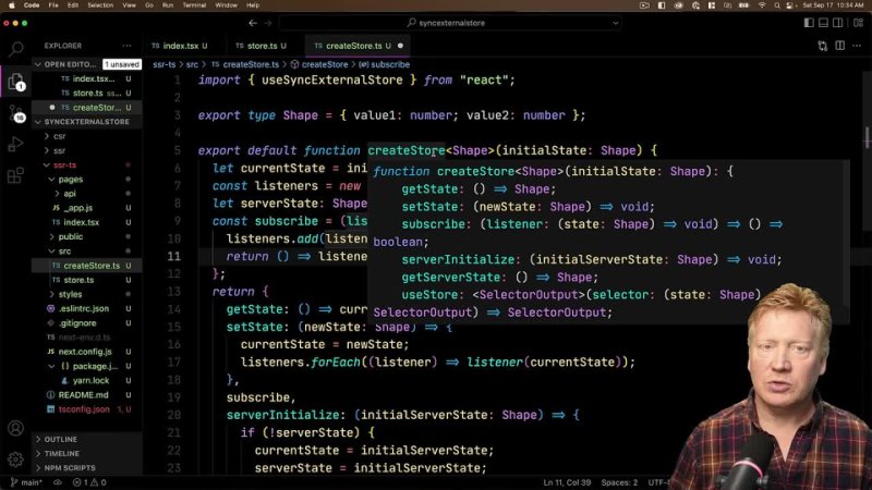 best check out react 18s useexternalstore hook with typescript and generics best