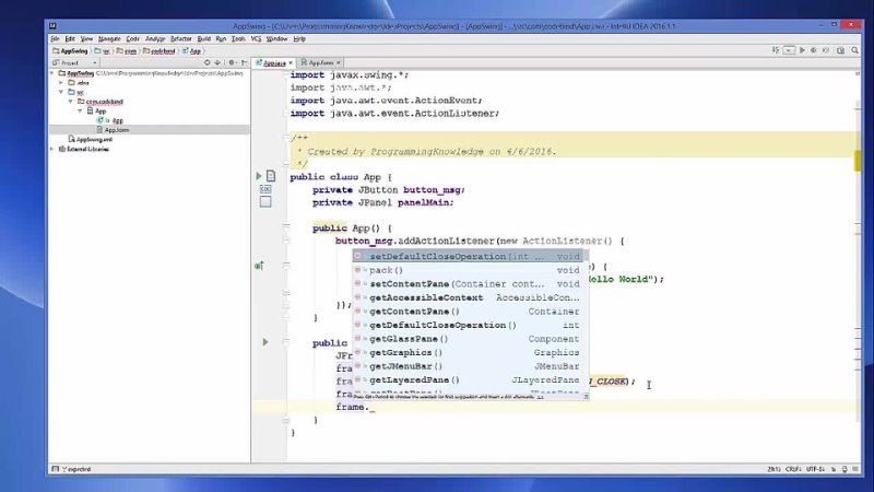 best creating first java swing gui application with intellij idea ide best