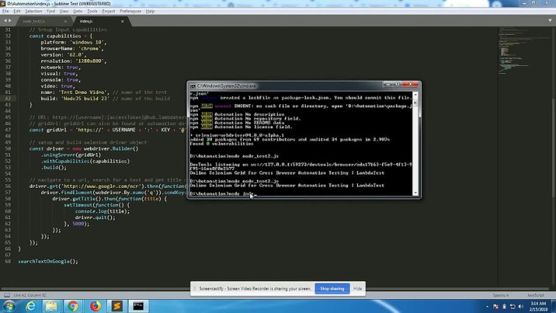 best automation testing with selenium and node js best