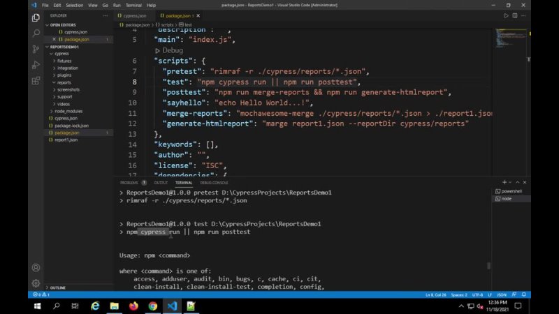 best cypress beginner tutorial 11 html reports solution unexpected token in json at position 0 best