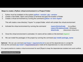 best try this way to create python virtual environment in folder and on system step by step demo best