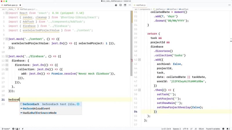 best intermediate react tutorial todoist clone with firebase custom hooks scss react testing best