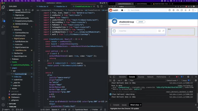 best code a reddit clone with react next js firebase v9 chakra ui full course best