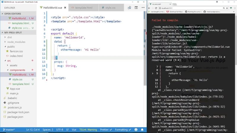best quick tip how to split a vue js component into three files best