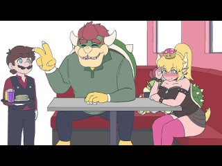 best моя дочь в вас влюбилась официант dangoheart animation my daughter think you are so cute a bowsette animation best