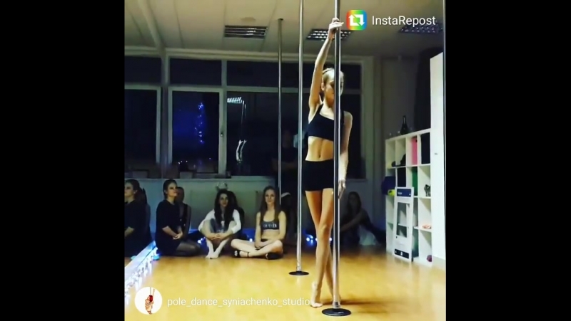 best our little pole student lenka 18 years old she started pole dance 1 month ago and i am proud pole porn class best