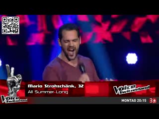 best шоу голосшвейцария 2020 марио с песней все лето the voice switzerland mario strohschänk all summer long best