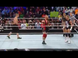 best raw 1 декабря матч 5 райбэк джон сина и дольф зигглер против люка харпера сэта роллинса и кейна best