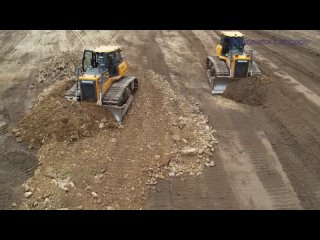 best powerful porn bulldozer pushing sand on slope dongfeng dump truck unloading stone and dirt best