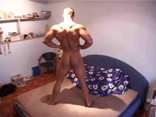 best bodybuilder thomas doing a very private naked flexing show best